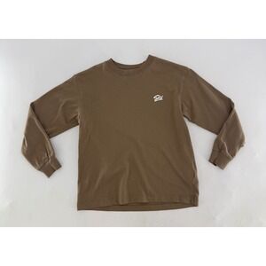 ZARA Kids Brown‎ Long Sleeve SKTD Logo T-shirt Size 8-9 Years Old